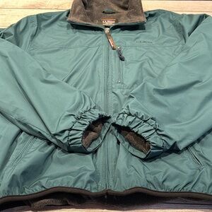 Men’s L.L. Bean Full Zip Jacket Size M green